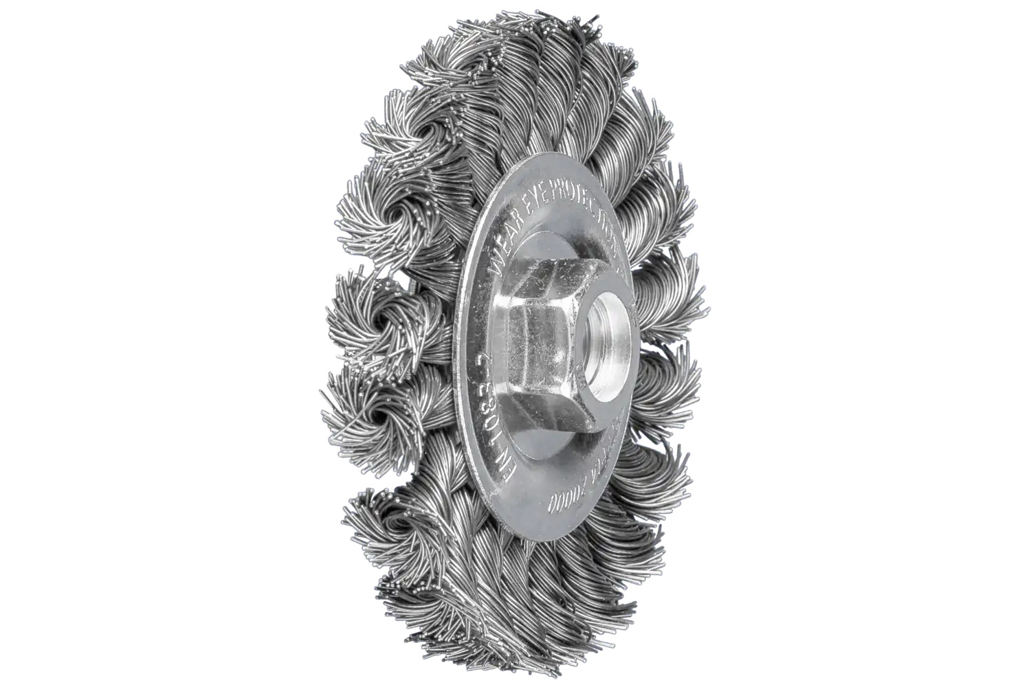 Picture of Pferd Standard Twist Knot Wire Wheel Brush Psf 4" Dia. .020 Cs5/8-11" Thread